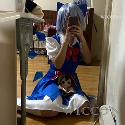 Anime Touhou Project Cirno Cosplay The Embodiment of Scarlet Devil Cirno With Headwear Cosplay Costume