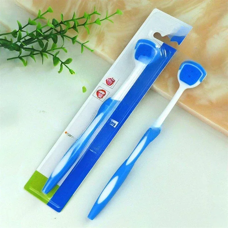 

2pcs Silicone Tongue Scraper Brush Clean Oral Cleaning Brushes Hygiene CareMouth Fresh Breath Scraping Portable Healthy Smile