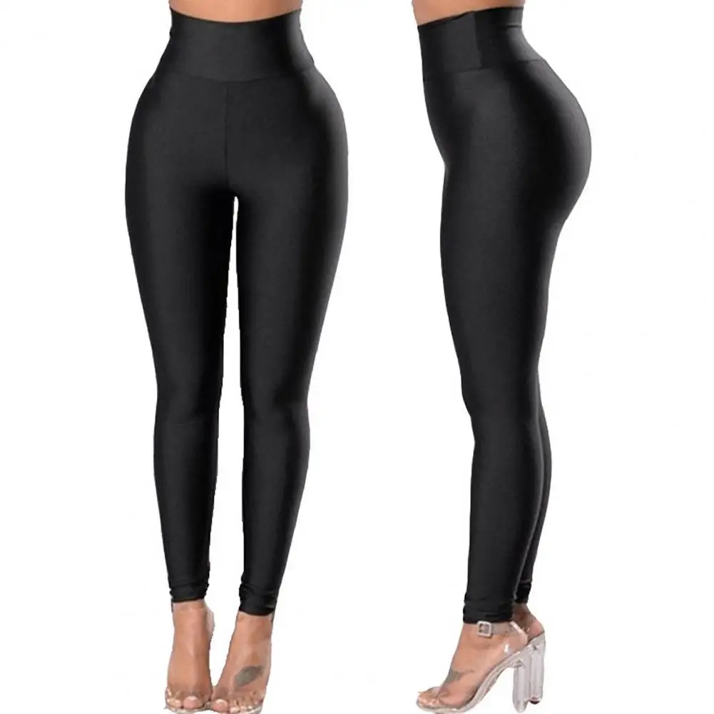 Women Yoga Pants Solid Color Hip Lift Skinny Trousers Spring Autumn Slim Fit Running Fitness Ankle Length Leggings Gym Clothes