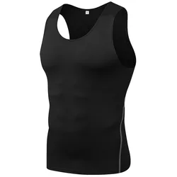 Gym Shirts for Men Sleeveless Tank Tops Workout Absorbent Quick-drying Compression Slimming Shapewear Men's Undershirt