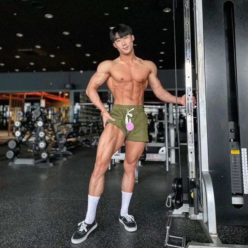 Shorts d'été pour hommes, pantalons à entrejambe ouvert pour hommes, pantalons chauds pour sexe en plein air pour hommes, courts de sport sur piste, pantalons de survêtement de basket-ball, Streetwear décontracté