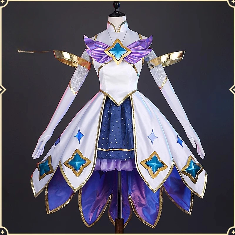 Star Guardian Rose Gwen Cosplay Costume Game LOL Anime KDA Women Fashion Role Play Clothing Comic-con Party Suit Full Set Stock