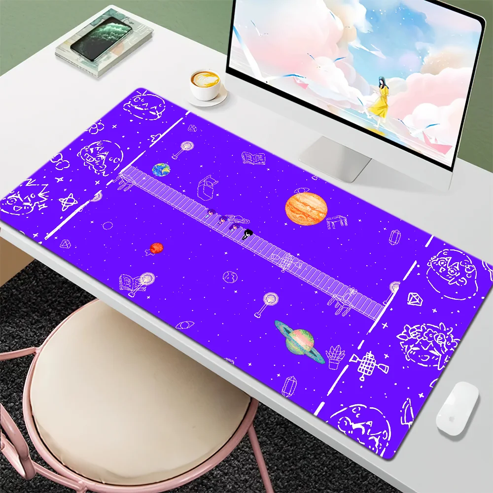 Cute Game O-Omori-i Anime Mouse Pad Desk Mat Large Non-slip Anti-fray Keyboard Ergonomic Office Rubber PC Home Custom
