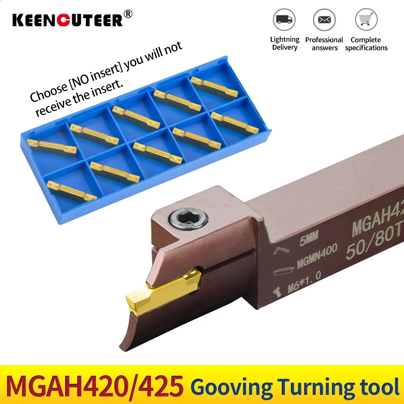 MGAH High-end spring steel for MGMN400 Large range MGAH420 MGAH425 External reverse end face Groove cutter Mechanical lathe
