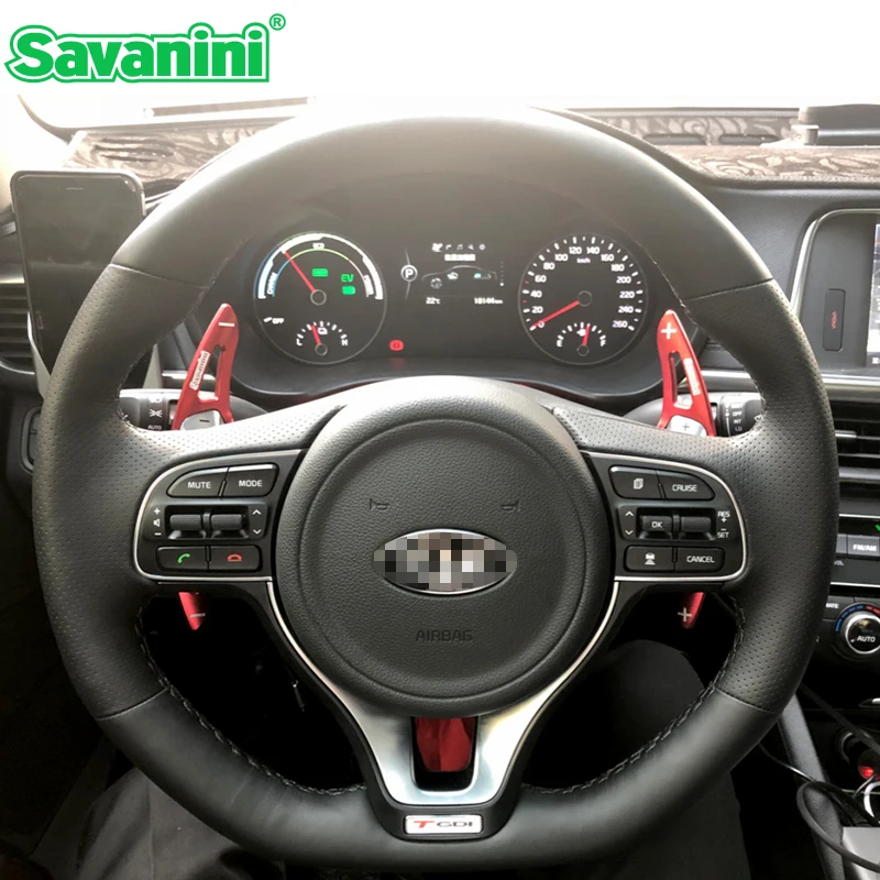 

Savanini Aluminum Steering Wheel DSG Shift Paddle Shifter Extension For Kia K5 Optima (2016) Sorento 2016 Kia Niro ev