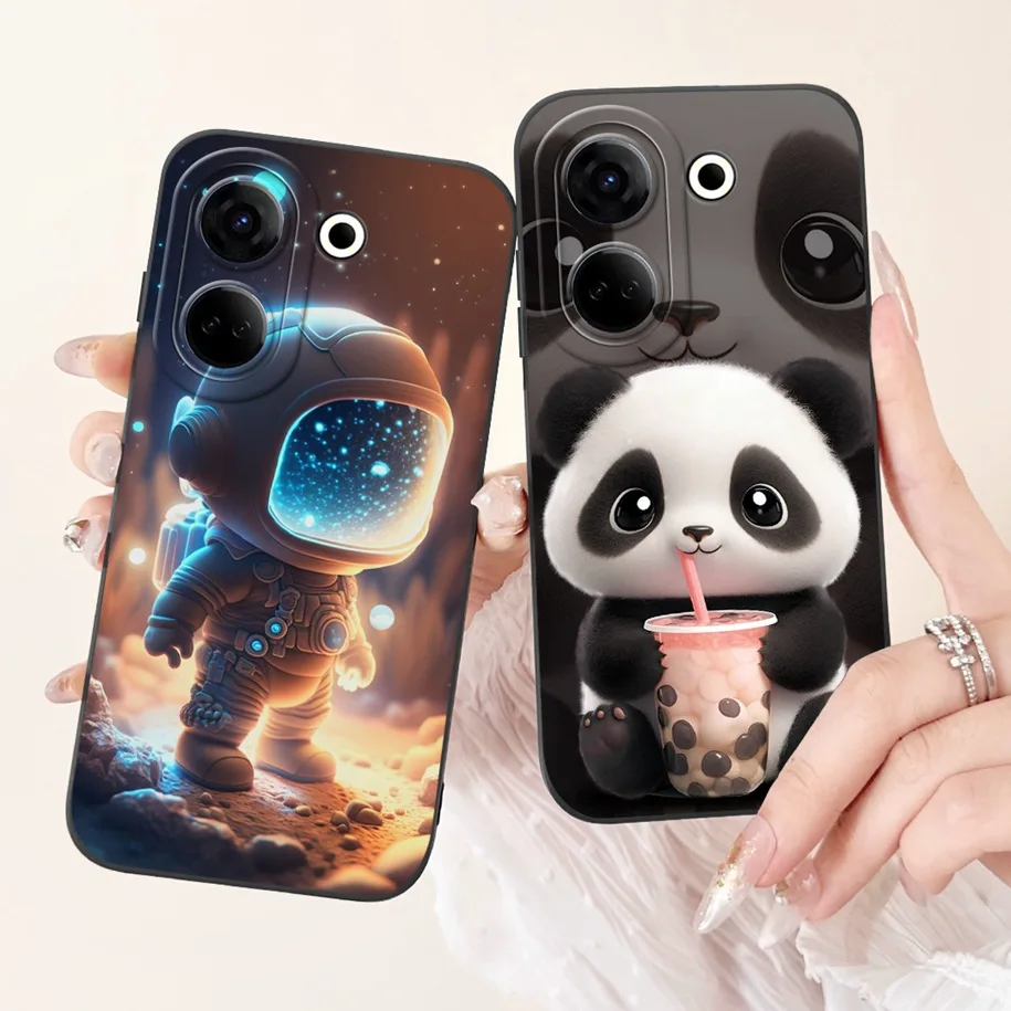 For Tecno Camon 20 Premier CK7n Case Lovely Cartoon Camera Lens Protective Phone Back Cover For Tecno Camon 20 Camon20 Pro Funda