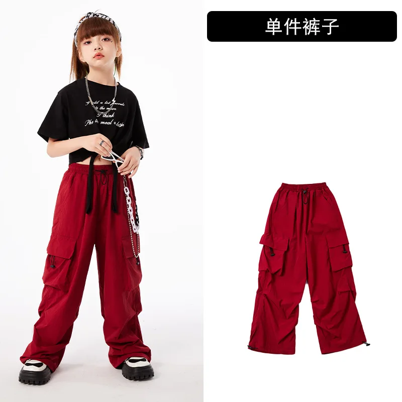 Vêtements de brevJazz pour Enfants, Tenue de Scène, de Rue, Costumes Hip Hop pour Bol et Garçons, T-shirt et Pantalon