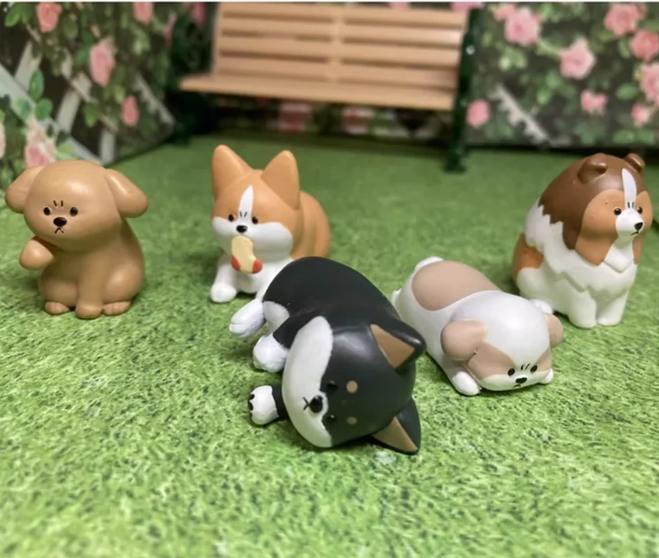 Nuevo en Stock, caja ciega de perro enojado, bonito y volcado, figura de acción bonita, decoración de escritorio, perro Shiba Corgi, regalos sorpresa