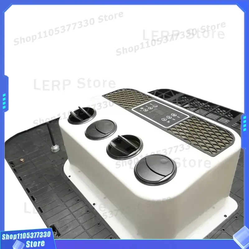 12V 24V DC Roof Integrated RV Air Conditioner Parking Cooler for Trailers Wagons Caravans Motorhomes Compact Design Low Noise