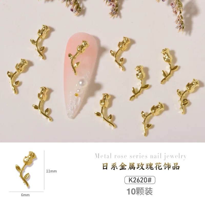 A6 Metallschmuckzubehör Kristall Nagel Charms Strass Design für DIY Nägel & Nageldesign