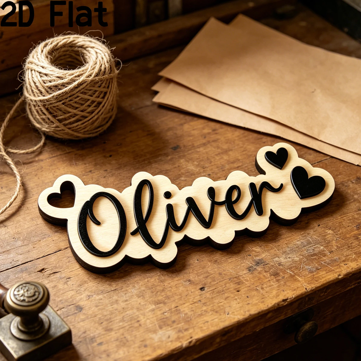1Pc Custom Love Decor Wooden A - Baby Nursery Office recension och pris