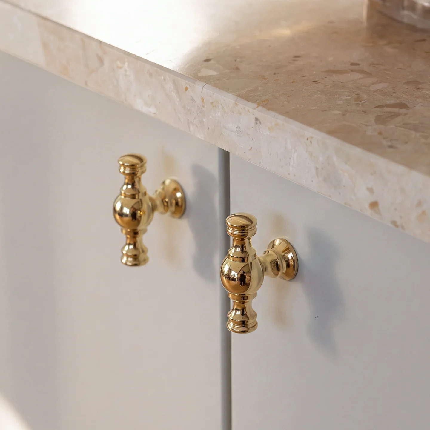 SAILANKA Solid Brass Furniture Handles Bright Nickel Cabinet Door Handles Wardrobe Drawers Dressing Tables Kitchen Pulls