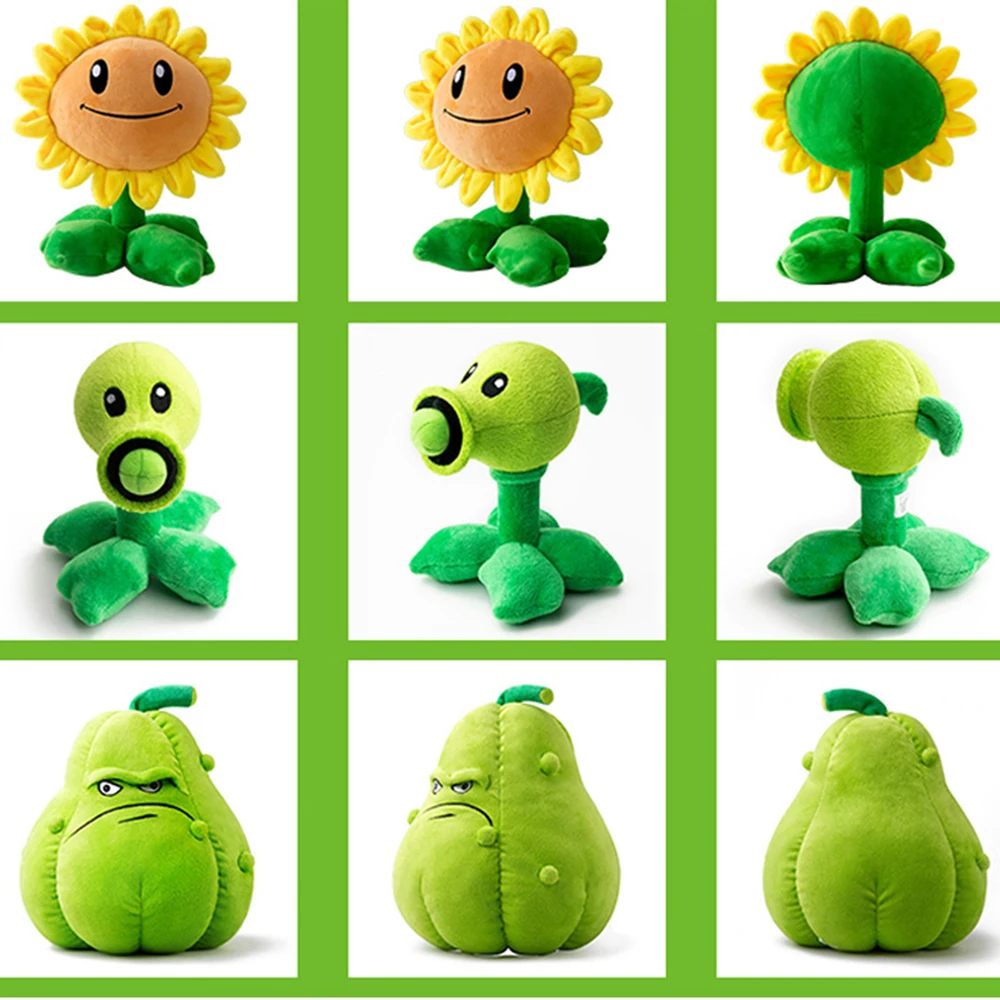 25-40cm plantas genuínas vs. zumbis brinquedos de pelúcia girassol peashooter bonecas de pelúcia bonito lance travesseiro para crianças presentes de aniversário de natal