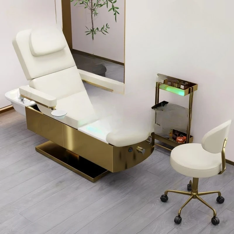 

Luxury Head Feet Facial Eyelashes Spa Beauty Salon Bed Foot Massage Pedicure Chair Electric Full Body Massage Table Bed