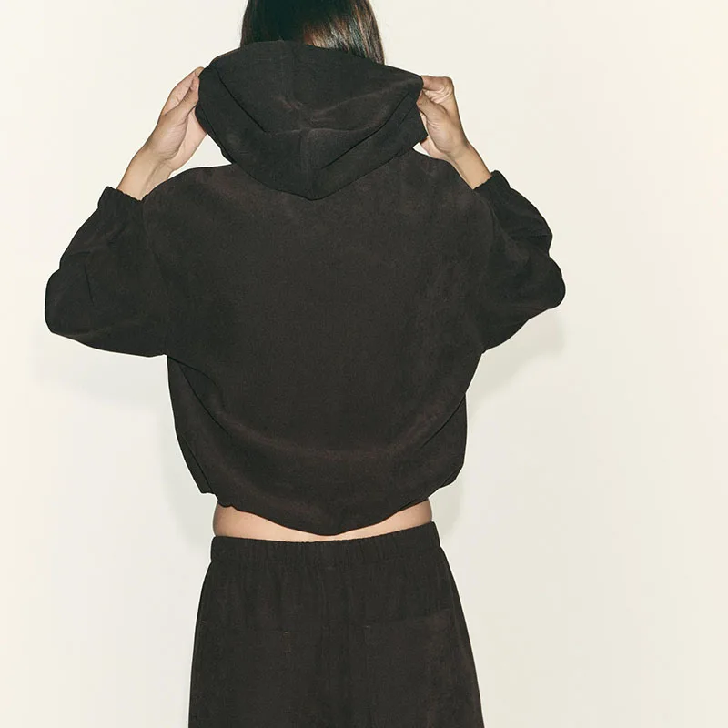 New Arrival Autumn Women's Jaet Casual Sle Long Sve Zipper Closure Stand Fit Ladies Outerwear Pants Set