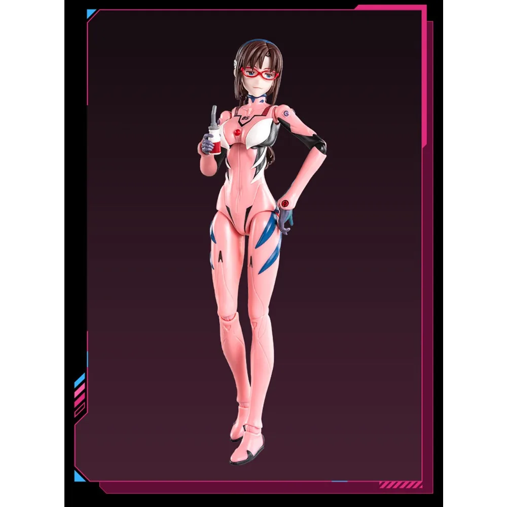Oryginalne figurki akcji Blokees Neon Genesis Evangelion Premium Mari Makinami Illustrious Model Ozdoba na biurko Prezenty dla nastolatków