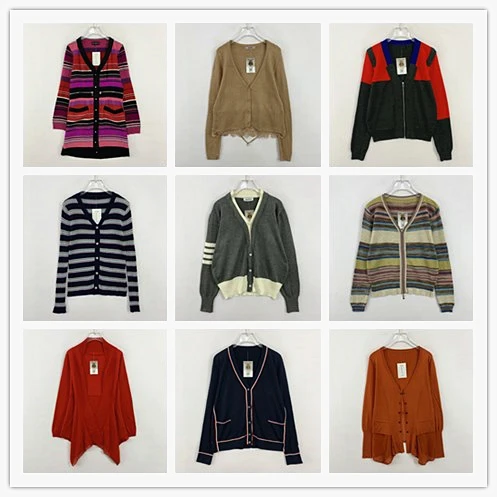 

Retro Thin Knitted Vintage Cardigan Small Fraance Sle V-Ne Outerwear Long Sve Pure Color Spring Autumn Faion