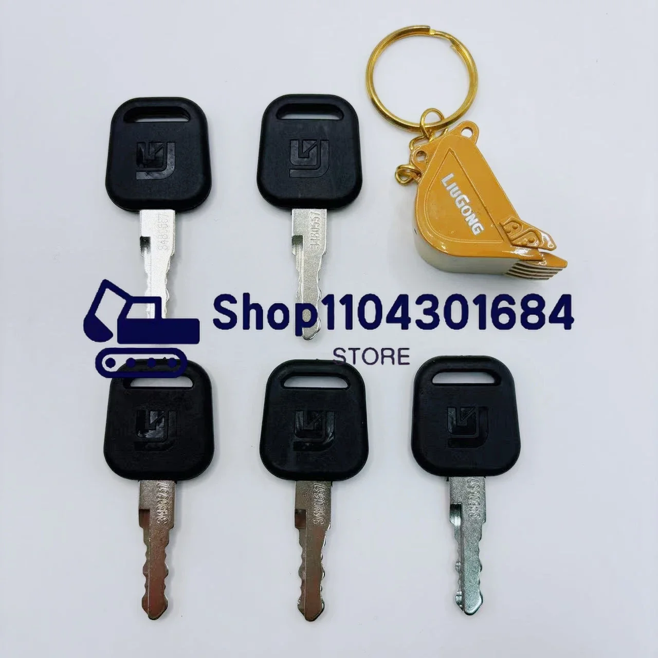 2/5PCS 34B0557 Keys for LIUGONG Ignition KEYS 906D/907C/920/922/908/915/925/936E Heavy Equipment Excavator with Key Chian