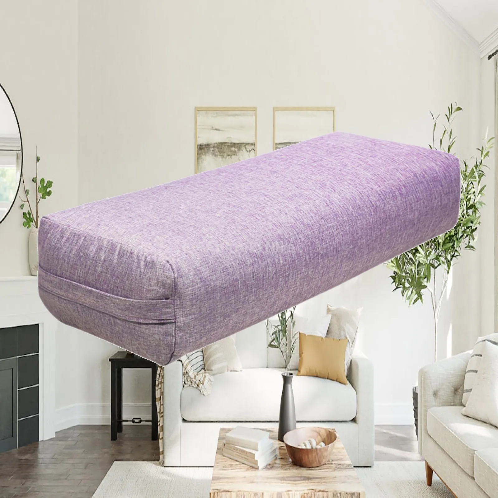 Skin Friendly Sponge Yoga Bolster Pillow for Rest Sleep and Office Washable Support Block for Yoga Accessories