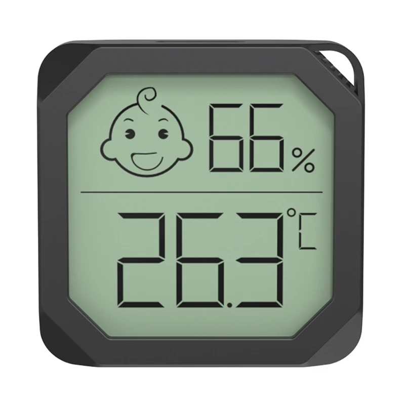 

Digital Temperature Humidity Gauge For Pet Cages Baby Room Portable ABS Hygrometer Accurate Readings Home Travel Use