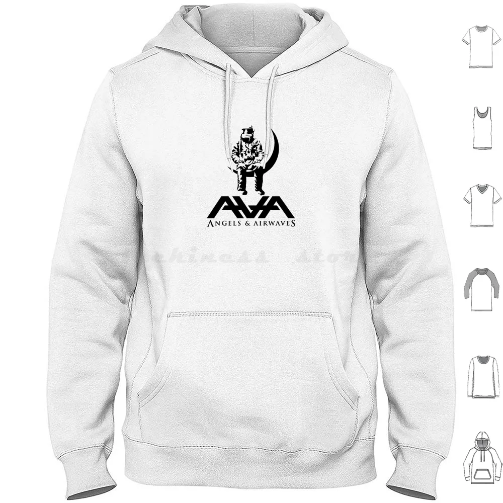 Black Moon Astronaut Hoodies Long Sleeve Airwaves Ava Angels And Airwaves Logo Ava Angels And Airwaves Music Ava