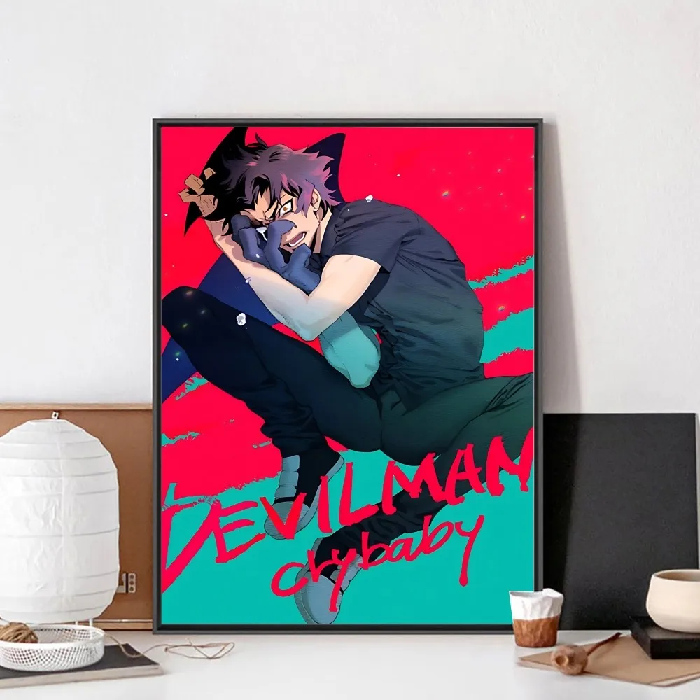 Anime D-Devilman C-Crybaby Posters Kraft Paper Vintage Poster Wall Art Painting Study Aesthetic Art Small Size Wall Stickers