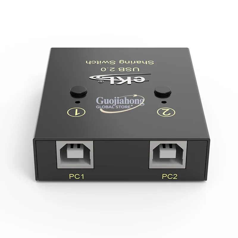 

USB-устройство для совместного использования принтера eKL-02U, переключатель с двумя входами и одним выходом, два компьютера могут использовать один принтер.