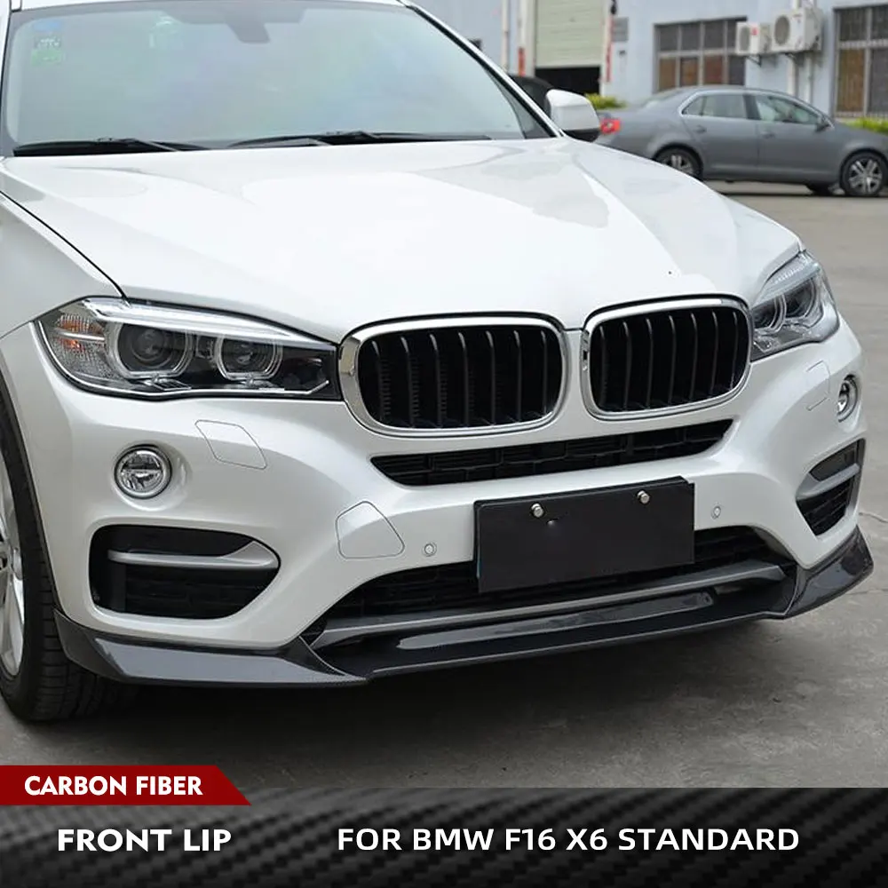 

Front Bumper Lip Splitters Spoiler for BMW F16 X6 Standard Bumper 2014-2018 Front Lip Chin Carbon Fiber Spoiler Apron FRP 3PCS