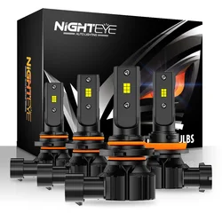 NIGHTEYE-Feux de voiture Canbus H4 LED H7 15000LM H11, ampoules de sauna de voiture H8 H9 9005 HB3 9006 HB4 50W 6500K