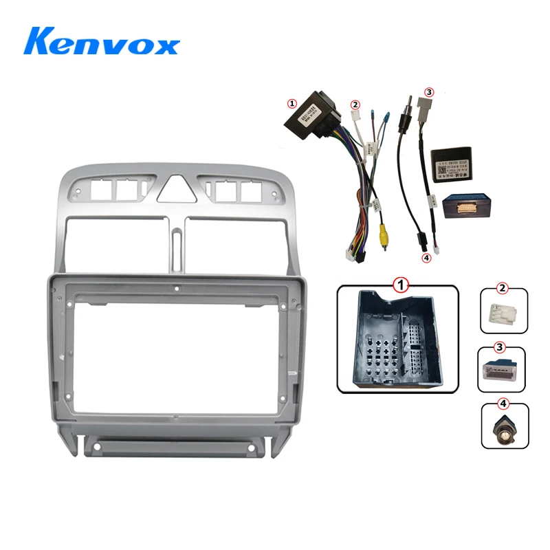Car Radio For Peugeot 307 2001 2008 Android 2 Din Stereo Mounting Bezel Faceplate Frame Kit