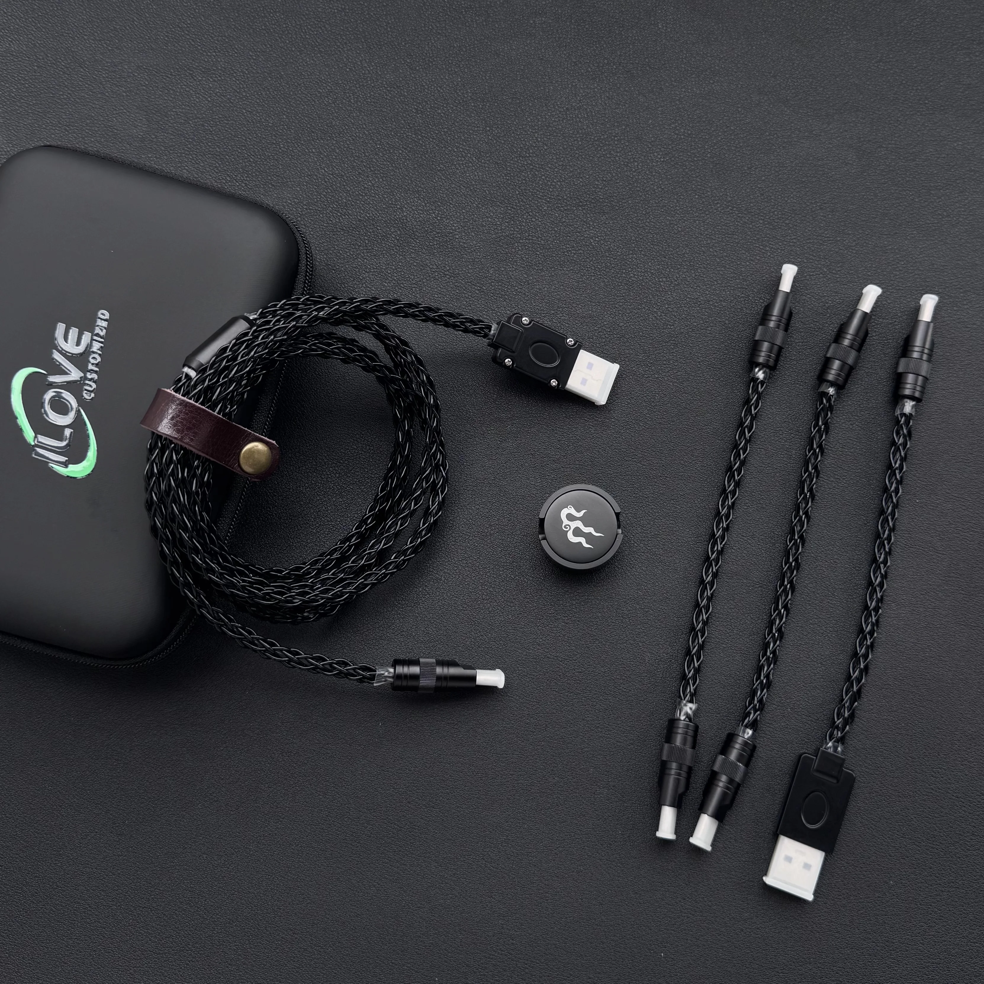 15 cm langes C-C/USB-C-Tastaturkabel aus Einkristallkupfer unterstützt 8K magnetisch steuerbare Lichter für HMlab Hub