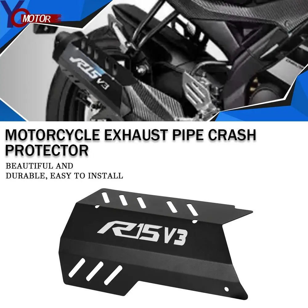 

YZF R15 V3 MT15 Exhaust Pipe Crash Protector Heat Shield Cover For Yamaha YZFR15V3 2017 -2019 2020 MT-15 Motorcycle Accessories