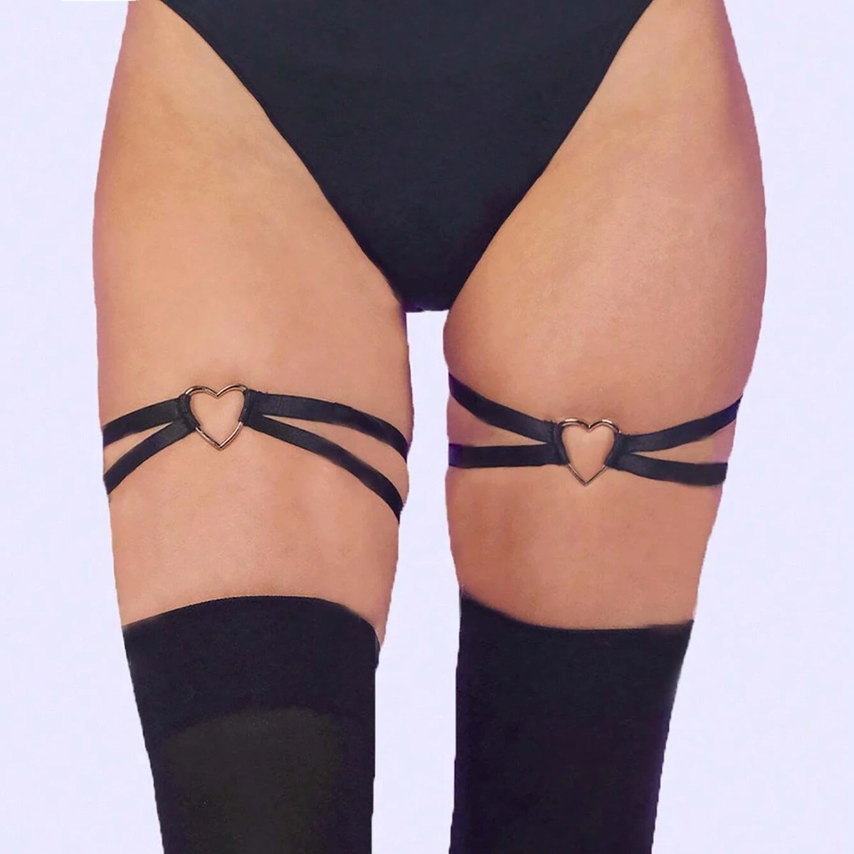 

Женское эластичное черное кольцо на ногу, регулируемая резинка на ногу, готическая декоративная лента, повседневная пара, вечерние, праздничная одежда, аксессуары