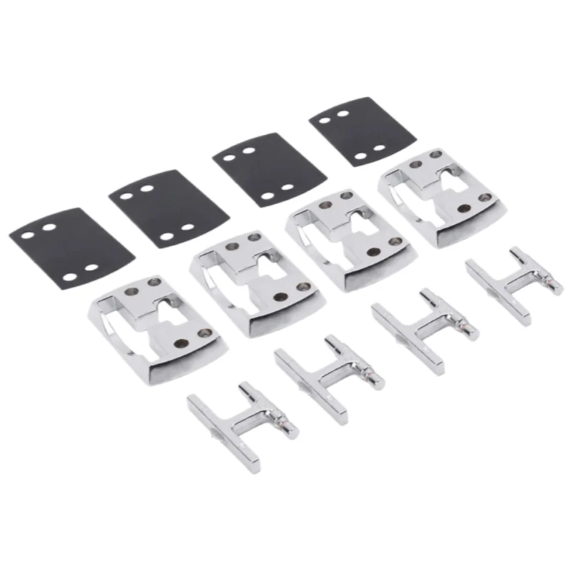 

Хромированный складной веревочный крюк с монтажными винтами, складный анкер для крепления грузовика для автомобиля, лодки (серебристый)