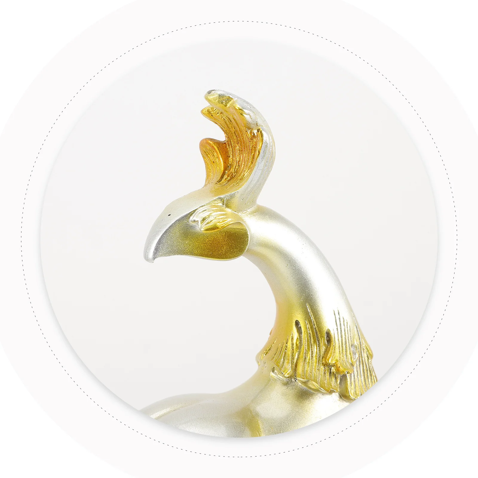 

Delicate Phoenix Decoration Resin Craft Sculpture Compact Size Home Office Garden Adornment Creative Auspicious Symbol