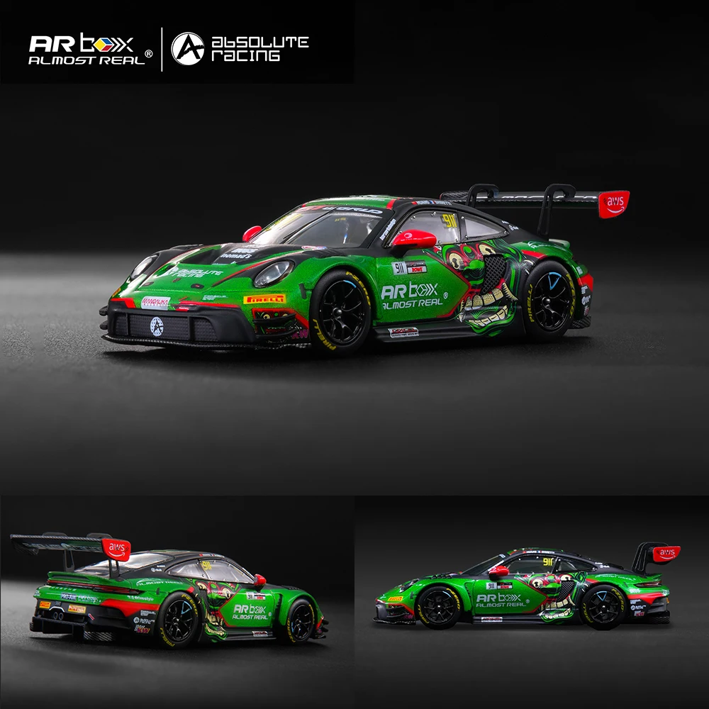 

【Presale】ARBox 1/64 911 GT3 R Baron Licensed Diecast Alloy Car Model w/ Clear Display Case Gift for Boys