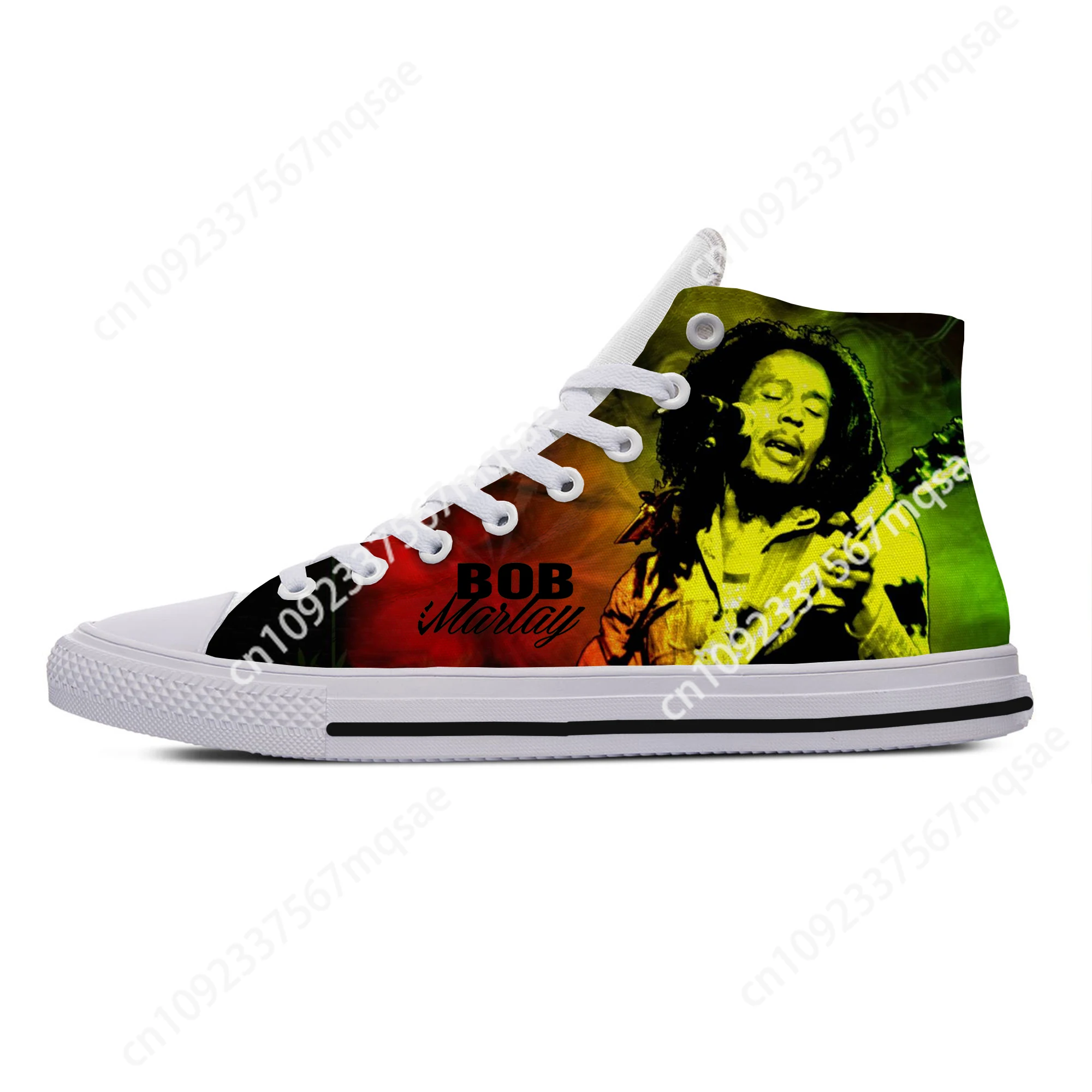 Summer Fashion Woman Man Lightweight Sneakers Casual Board Shoes High Quality Hot Cool Bob Marley High Top Latest Canvas Shoes