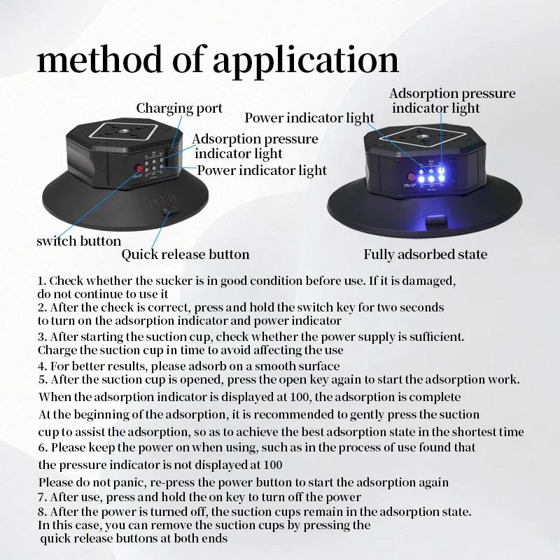 دليل كاميرا السيارة شفط كأس سبائك الألومنيوم قاعدة شفط كأس الزجاج مصاصة مضخة تفريغ شفط كوب ، الكهربائية التلقائي مصاصة