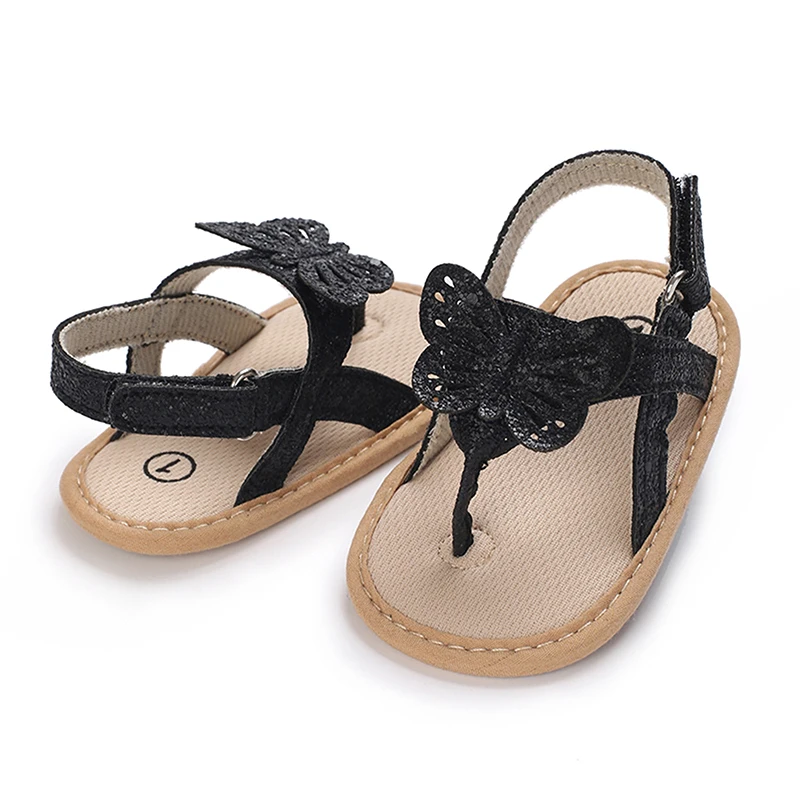 Toddler Baby Girls Flip Flop Sandals Cute Butterfly Anti-Slip Soft Sole Princess Shoes Beach Slipper Toddler Mules Sandals Shoes