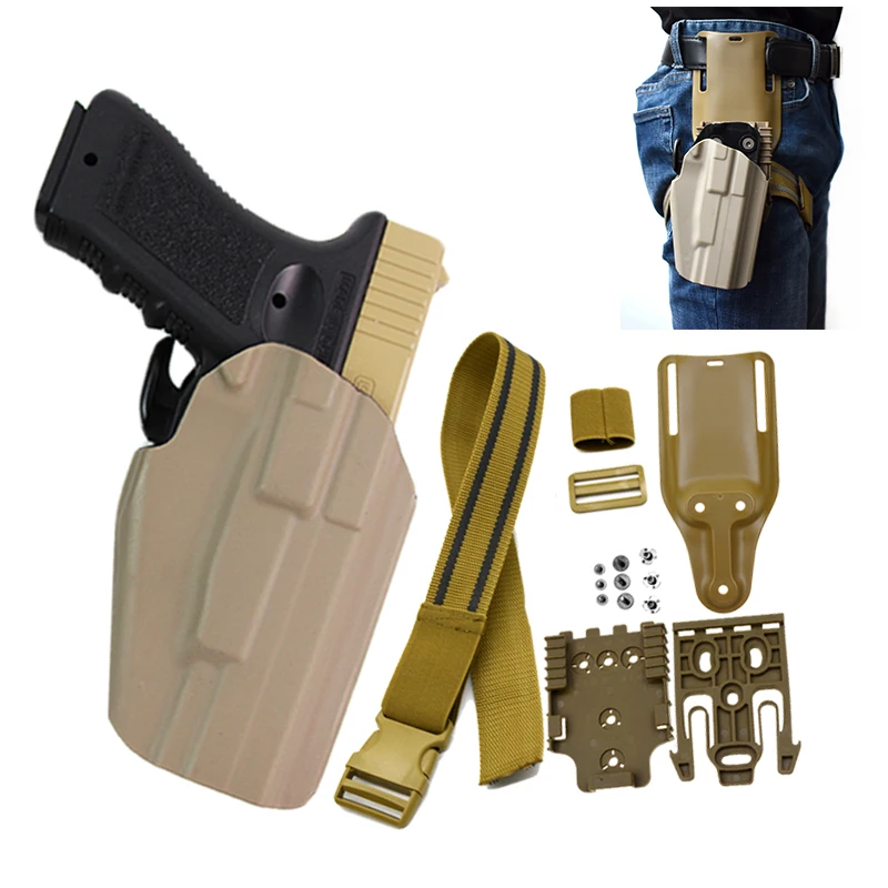 Funda táctica para pistola GL17 CZ75 ​ Funda de cintura para pistola Colt 1911S Beretta M9 92 96 92Fs con conjunto combinado de plataforma QLS 19 22