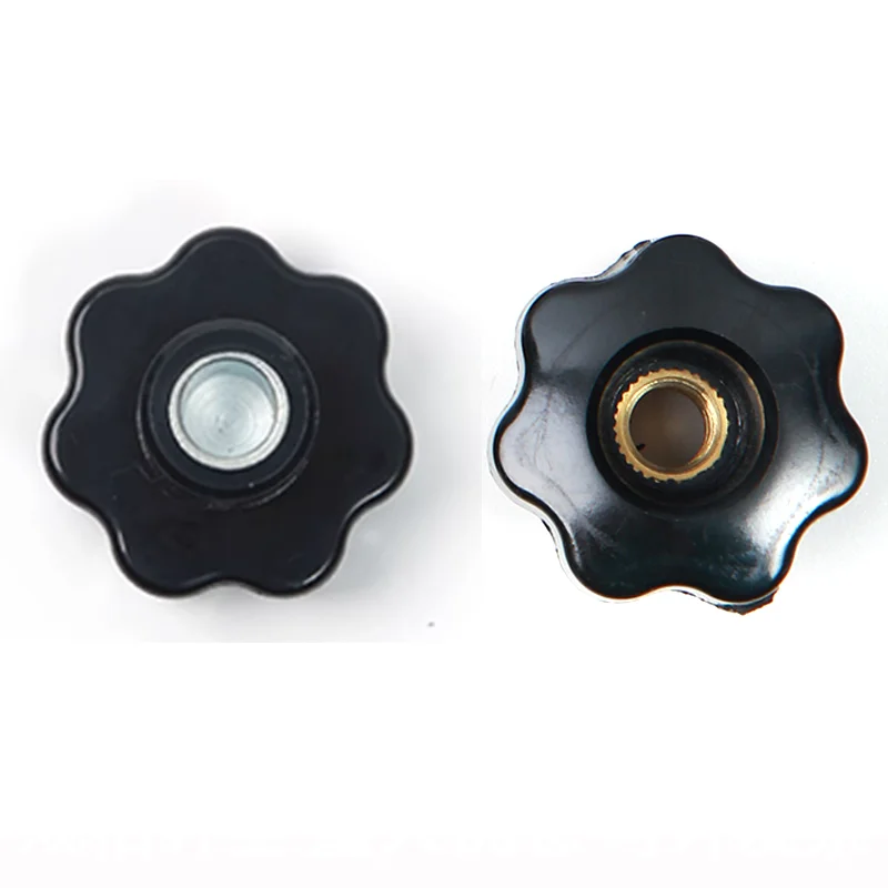 1-20Pcs  M4 M5 M6 M8 M10 -M16 Plum Bakelite Hand Tighten Nuts Through-Hole Star Mechanical Thumb Nuts Clamping Knob Manual Nuts image 4