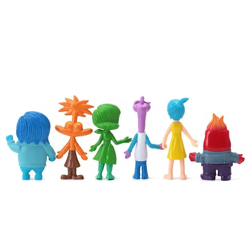 New 6pcs Inside Out 2 Figure Anime Joy Sadness Angry Action Figurine Fear Disgust Kits Collection Model Toy Gift In Stock