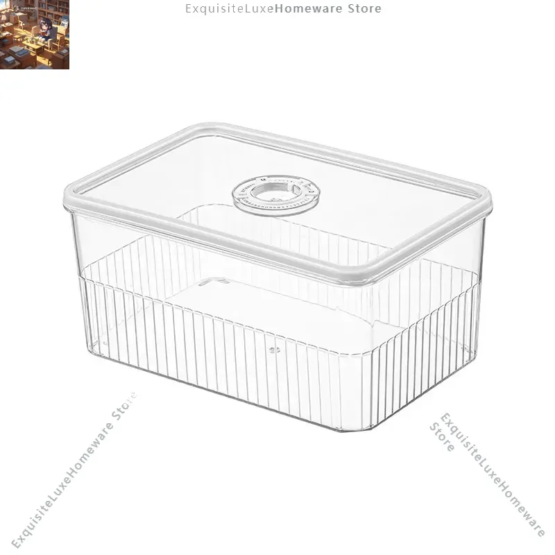 

Refrigerator fresh-keeping storage box, food grade stackable sub-packing box, frozen meat dumplings, and fruits storage box