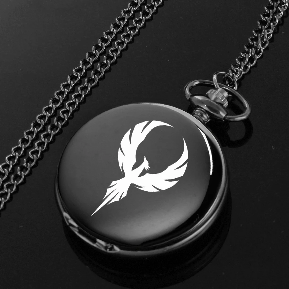 Montre de poche à quartz Steampunk pour hommes et femmes, design rétro Phoenix, collier pendentif vintage, cadeaux uniques