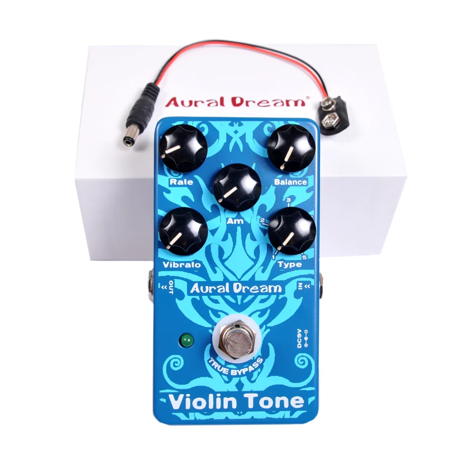 Aural Dream Violin Tone Synth Guitar Pedal Has 5 Types Using Pitchshift,Harmony,Vibrato,Tremolo,Octave,Rotary and Organ Effects