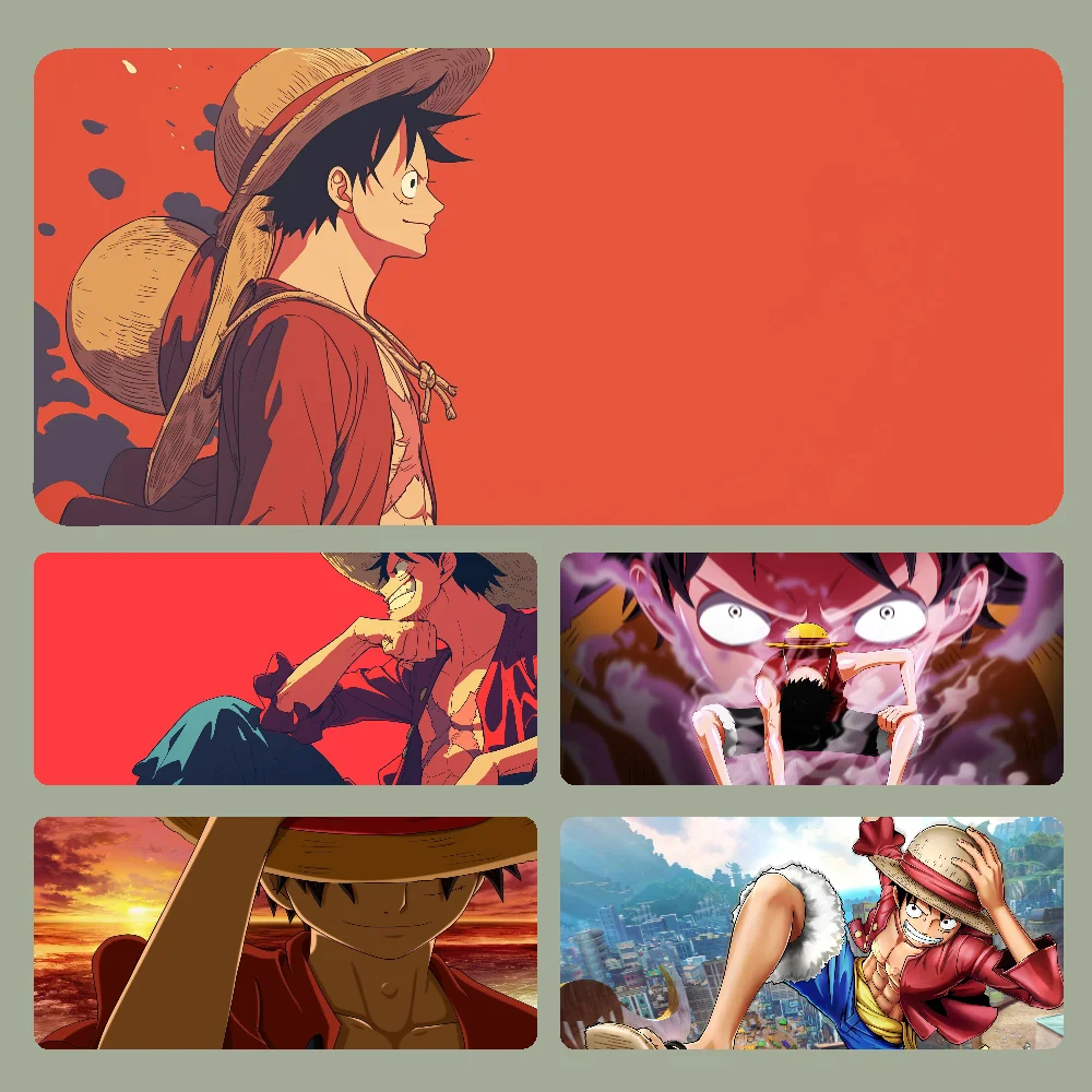 Anime O-ONE PIECE Luffy Mousepad Large Gaming Mouse Pad LockEdge Thickened Computer Keyboard Table Desk Mat