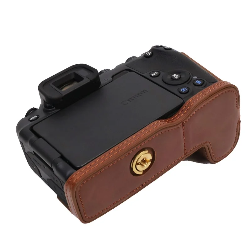 Canon R8 R50 casing kamera kulit Pu setengah badan untuk Canon EOS R8 EOS R50
