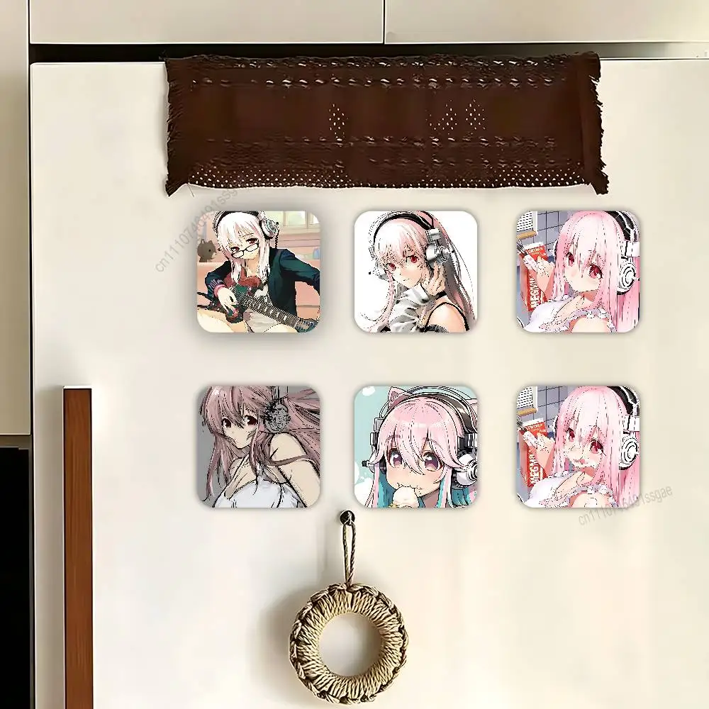 

Cute S-Super S-Sonico Decorative Refrigerator Magnets, Cute Funny Fridge Magnets for Kitchen Home Office Whiteboard Locker Decor