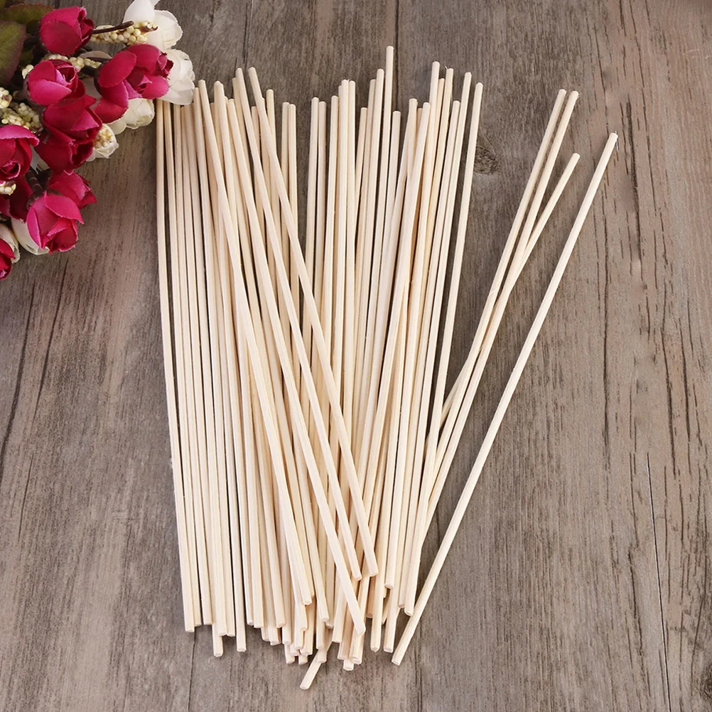 30 Pcs Natural Rattan Sticks 3mm Diameter 25cm Length for Essential Oil Diffuser Home Scent Decor No Flame Refresh