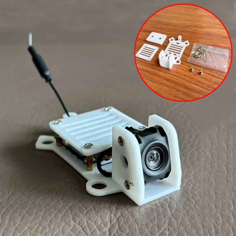 1 Juego para DJI O4 Base de fijación de transmisión de vídeo marco de protección de asiento de disipación de calor ahuecado para Dron RC/modelo de avión